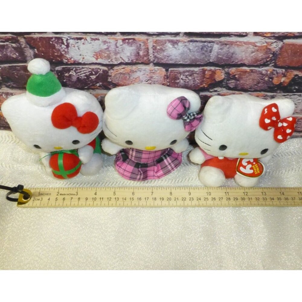 Hello Kitty Plush Set Of 3 Beanie Baby TY Collectibles